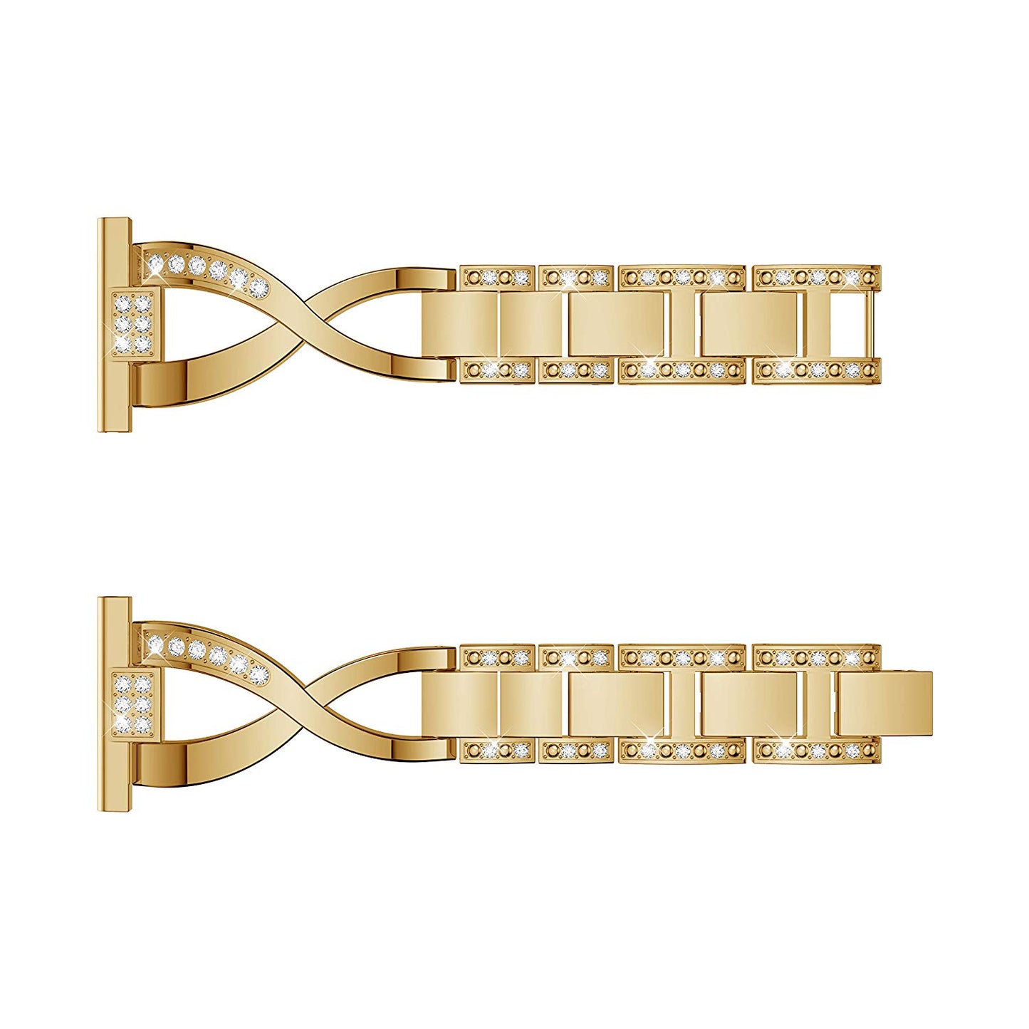 22mm Diamond Decor Stainless Steel Smart Watch Band for Samsung Gear S3 Classic/Frontier/Gear 2 R380 etc
