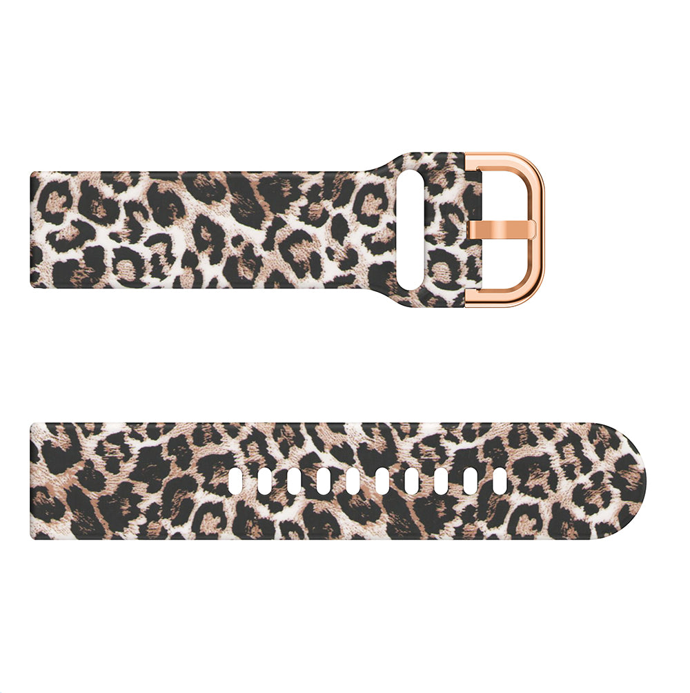 20mm Pattern Printing Silicone Watch Strap for Samsung Galaxy Watch Active, Pin Buckle Watch Wrist Band