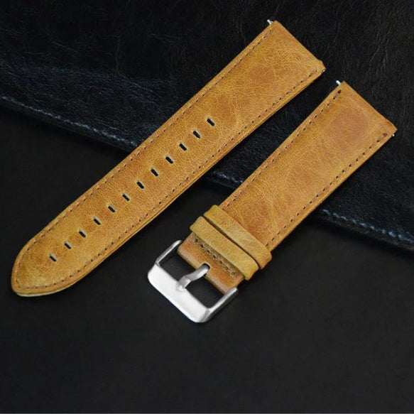 20mm Crazy Texture Genuine Leather Watch Band Bracelet Strap for Samsung Gear S2 Classic / S3 Classic