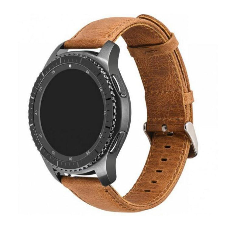 20mm Crazy Texture Genuine Leather Watch Band Bracelet Strap for Samsung Gear S2 Classic / S3 Classic