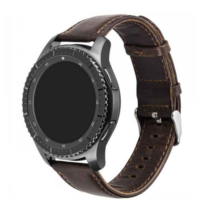 20mm Crazy Texture Genuine Leather Watch Band Bracelet Strap for Samsung Gear S2 Classic / S3 Classic