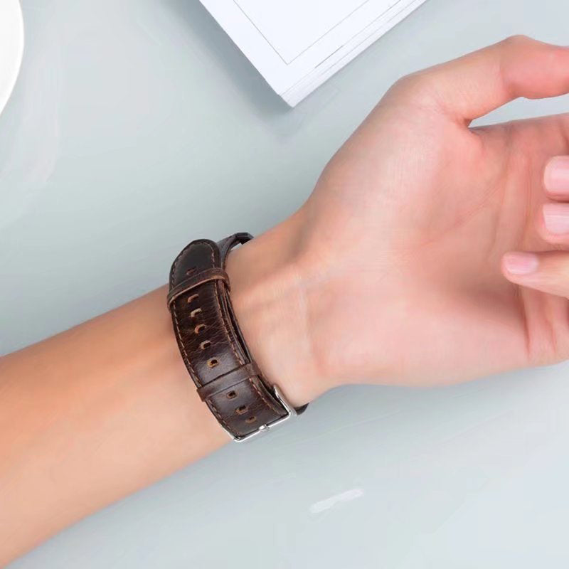 20mm Crazy Texture Genuine Leather Watch Band Bracelet Strap for Samsung Gear S2 Classic / S3 Classic