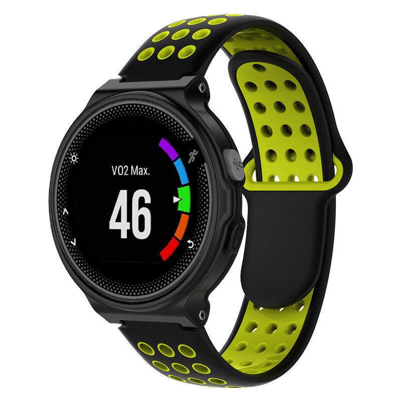 26mm Dual-colors Silicone Watch Strap Band for Garmin Forerunner 735XT/220/230/235/620/630