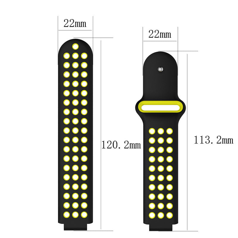 26mm Dual-colors Silicone Watch Strap Band for Garmin Forerunner 735XT/220/230/235/620/630