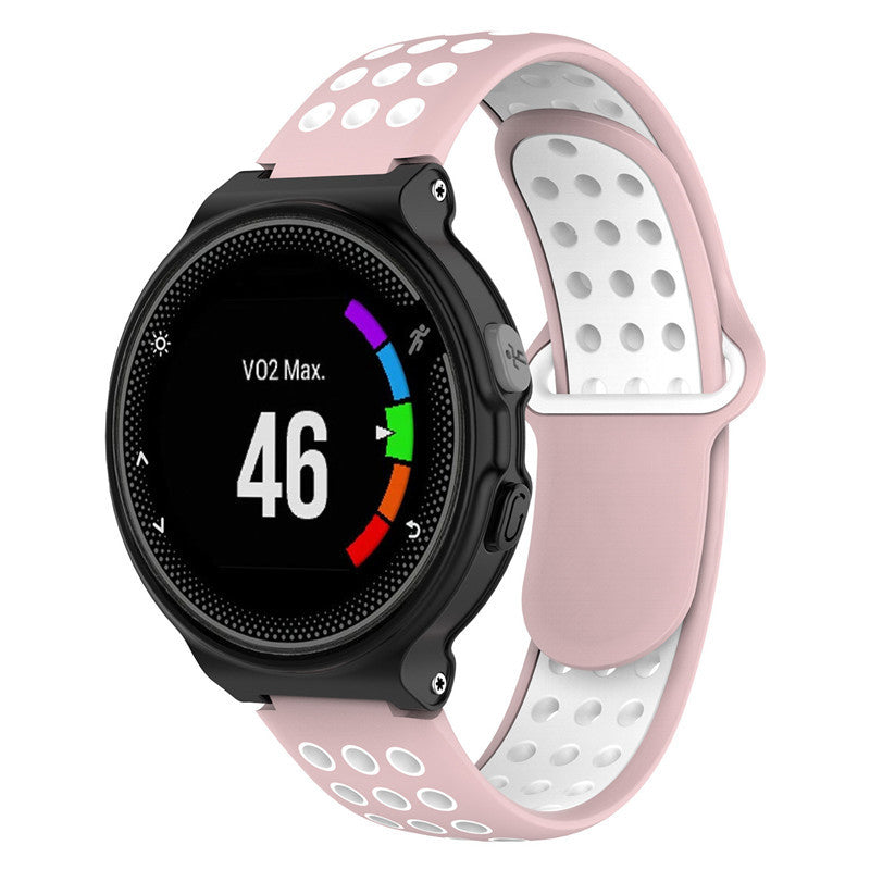 26mm Dual-colors Silicone Watch Strap Band for Garmin Forerunner 735XT/220/230/235/620/630