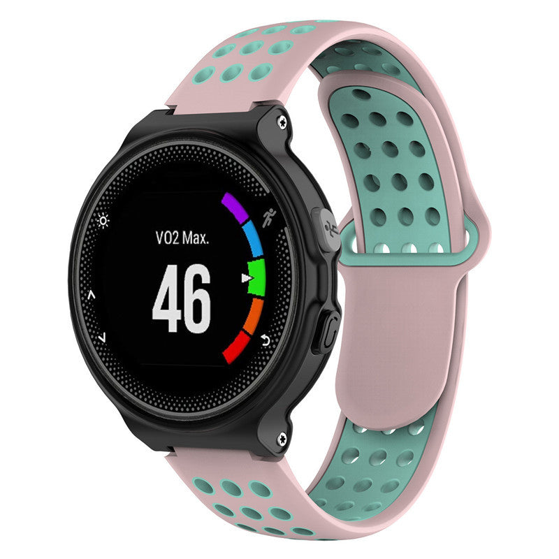 26mm Dual-colors Silicone Watch Strap Band for Garmin Forerunner 735XT/220/230/235/620/630