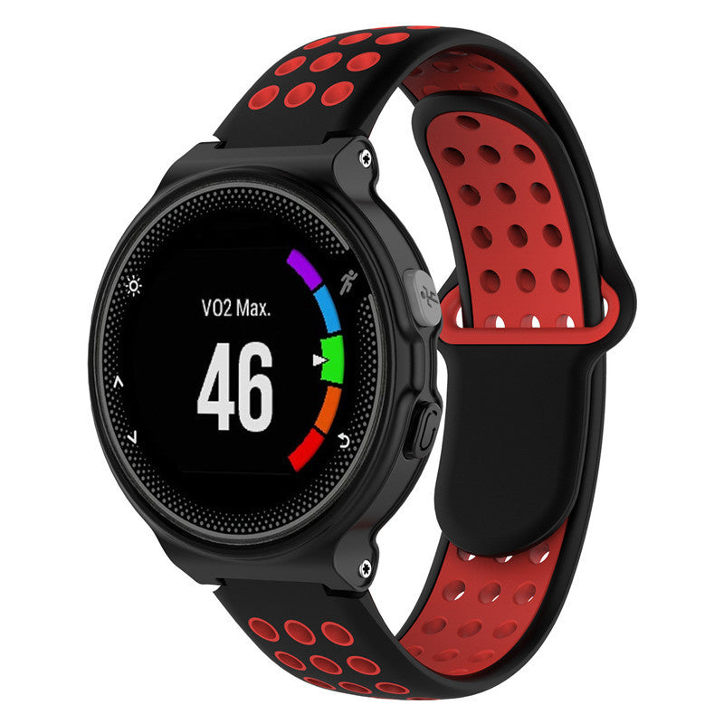 26mm Dual-colors Silicone Watch Strap Band for Garmin Forerunner 735XT/220/230/235/620/630