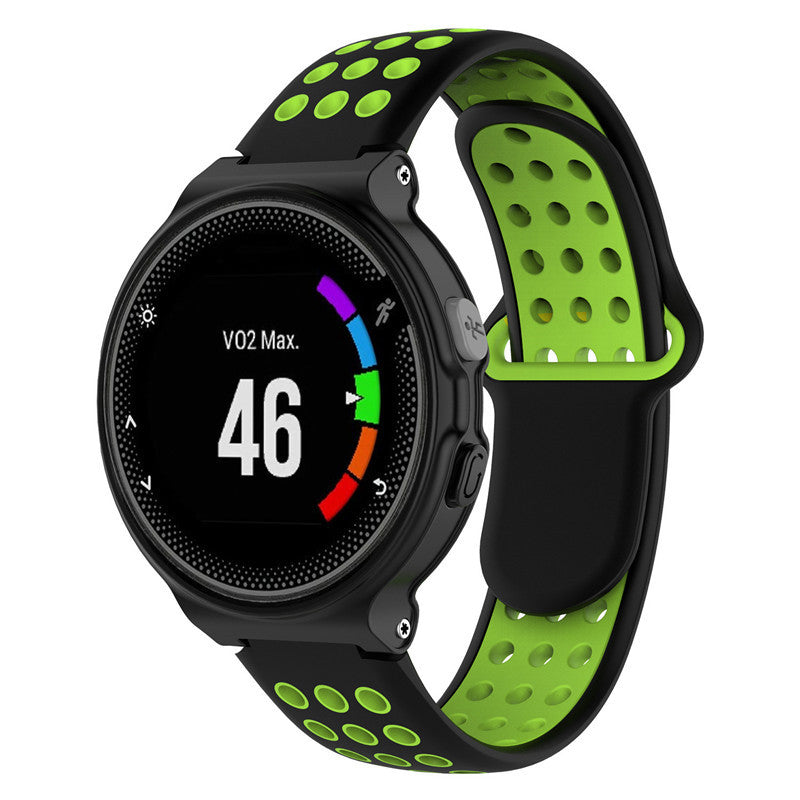 26mm Dual-colors Silicone Watch Strap Band for Garmin Forerunner 735XT/220/230/235/620/630