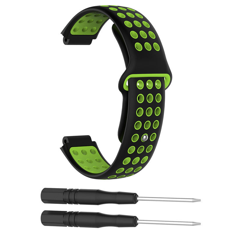 26mm Dual-colors Silicone Watch Strap Band for Garmin Forerunner 735XT/220/230/235/620/630