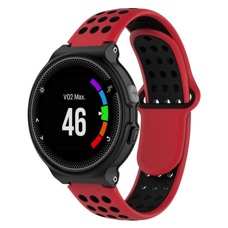 26mm Dual-colors Silicone Watch Strap Band for Garmin Forerunner 735XT/220/230/235/620/630