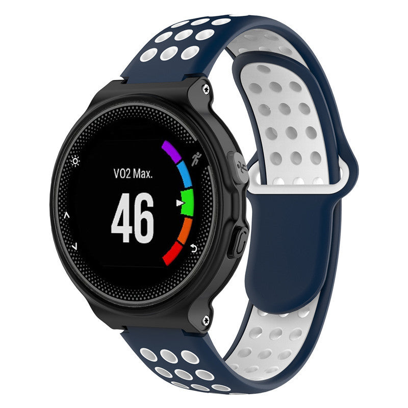 26mm Dual-colors Silicone Watch Strap Band for Garmin Forerunner 735XT/220/230/235/620/630