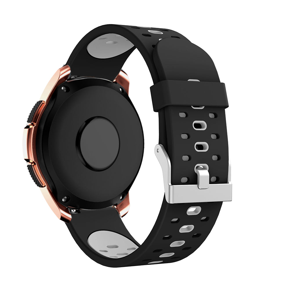 20mm Dual-colors Silicone Smart Watch Replacement Band for Samsung Galaxy Watch 42mm