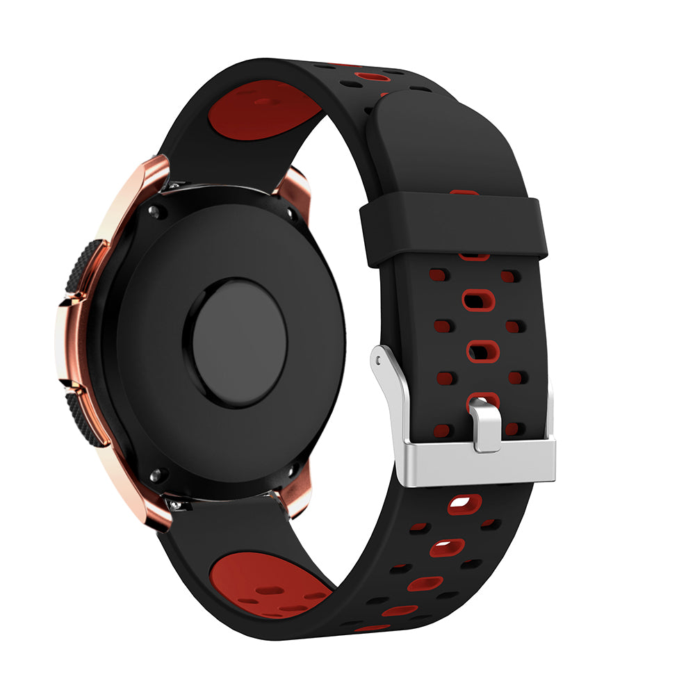 20mm Dual-colors Silicone Smart Watch Replacement Band for Samsung Galaxy Watch 42mm