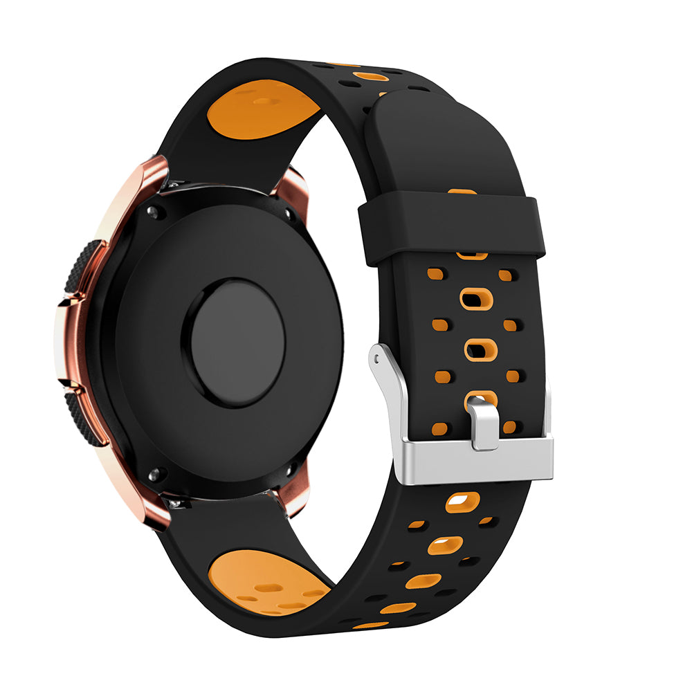 20mm Dual-colors Silicone Smart Watch Replacement Band for Samsung Galaxy Watch 42mm