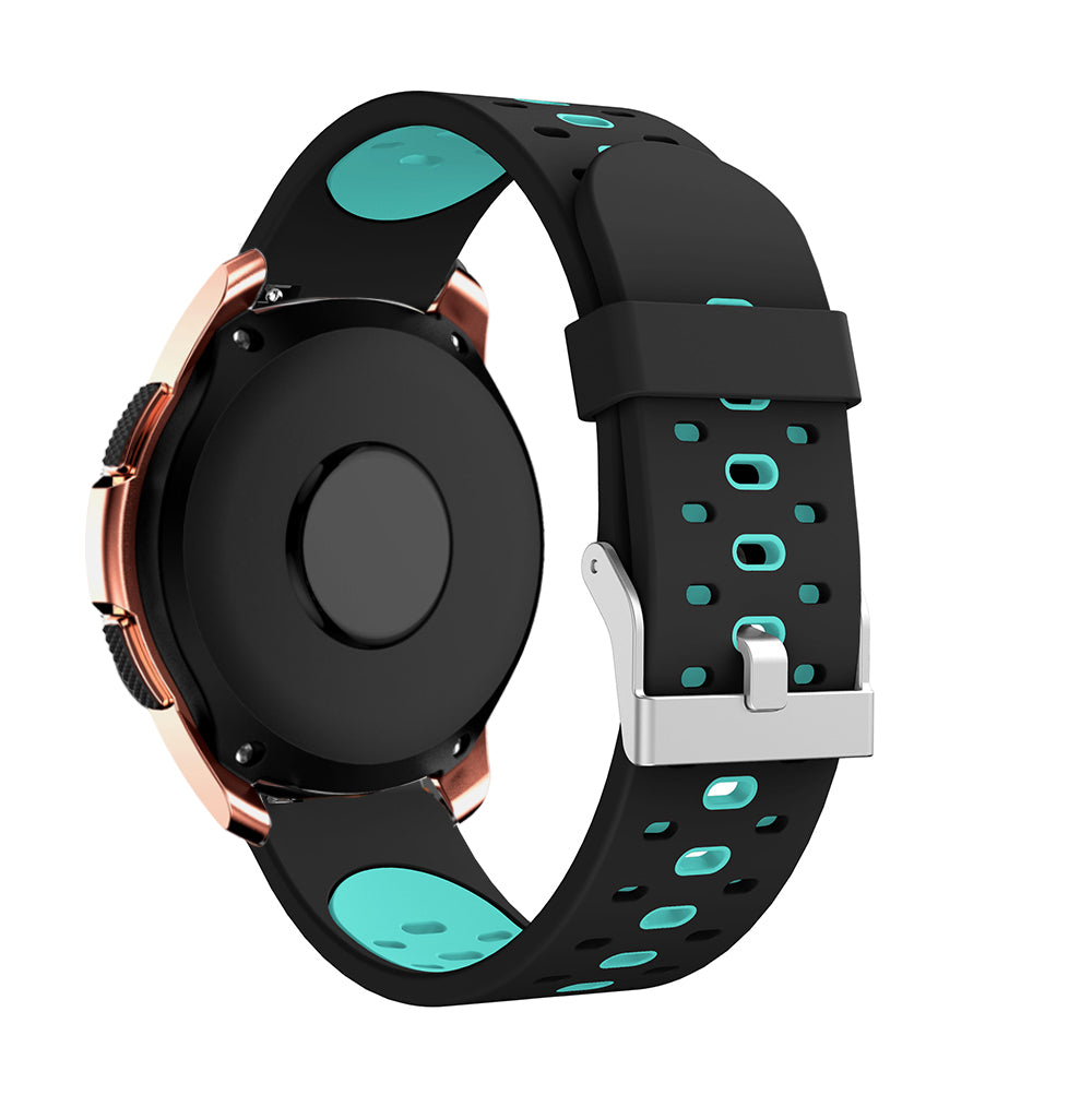 20mm Dual-colors Silicone Smart Watch Replacement Band for Samsung Galaxy Watch 42mm