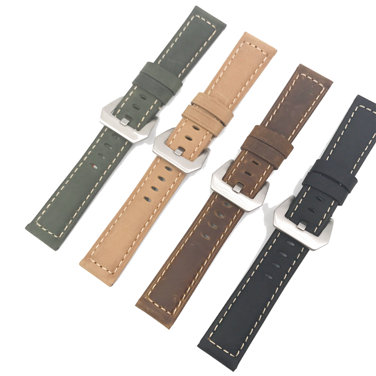 22mm Genuine Leather Watch Band Strap for Samsung Gear S3 Frontier / S3 Classic