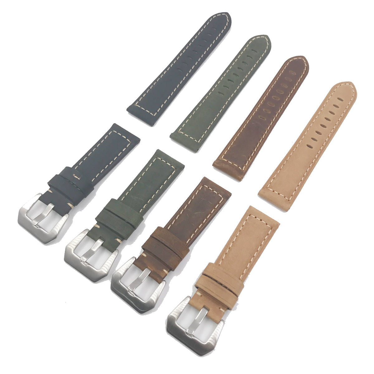 22mm Genuine Leather Watch Band Strap for Samsung Gear S3 Frontier / S3 Classic