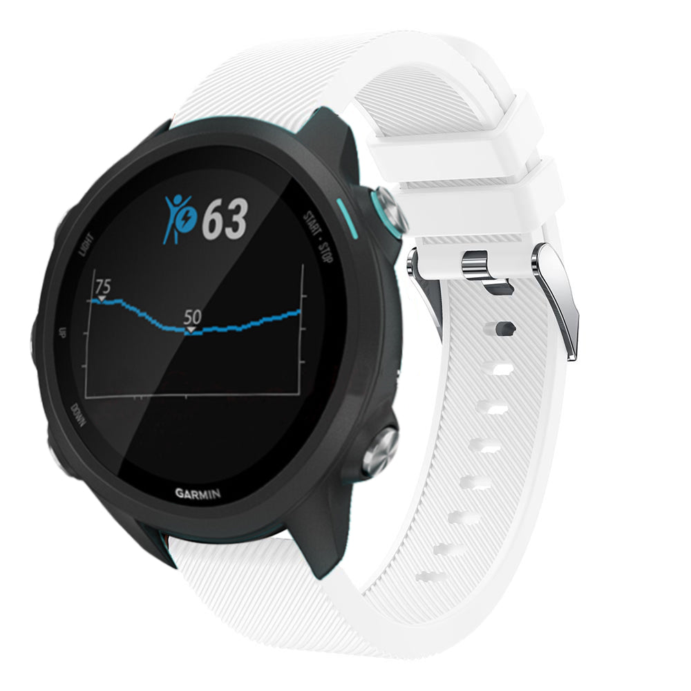 20mm Twill Skin Silicone Watch Band for Garmin Forerunner 645/245/245M
