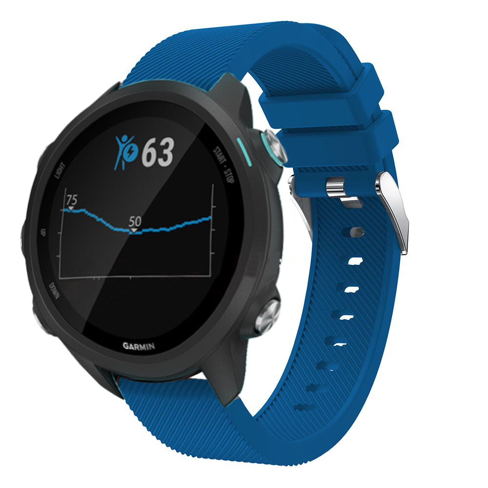 20mm Twill Skin Silicone Watch Band for Garmin Forerunner 645/245/245M