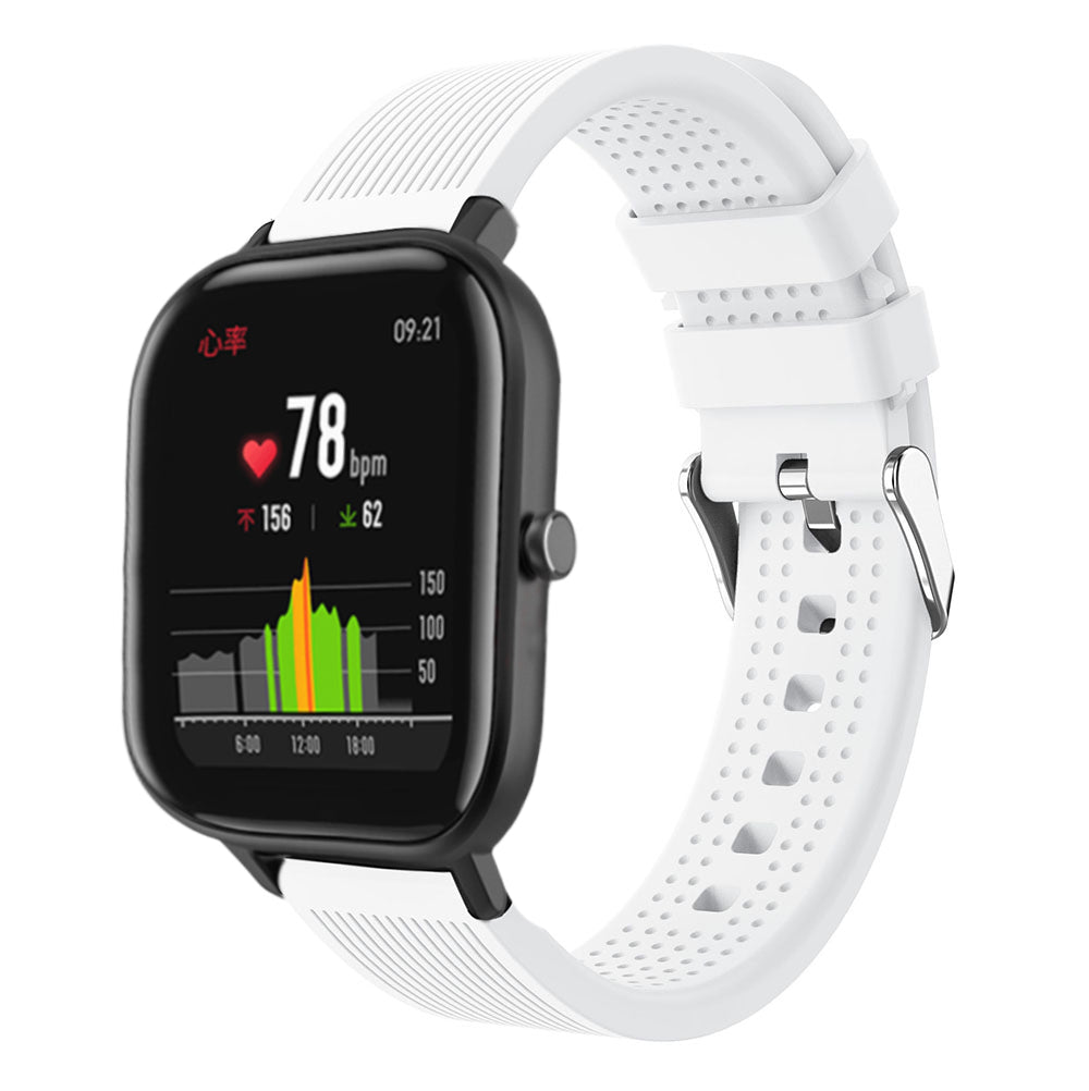 20mm Stripe Silicone Wrist Strap Replacement for Amazfit GTS/Amazfit Bip Lite