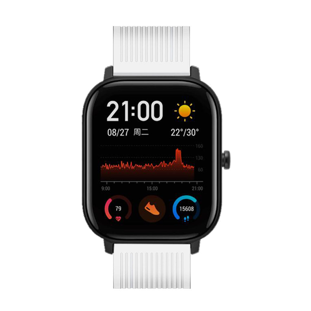 20mm Stripe Silicone Wrist Strap Replacement for Amazfit GTS/Amazfit Bip Lite