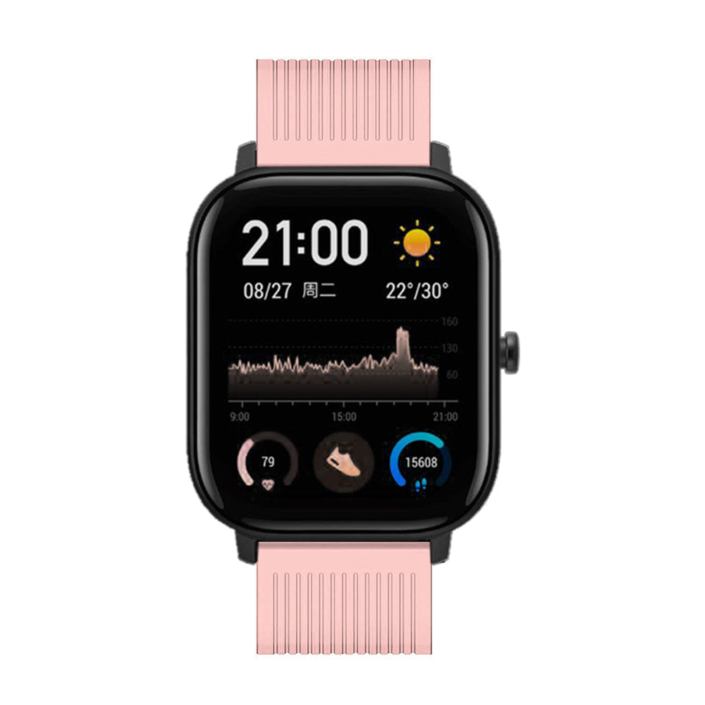 20mm Stripe Silicone Wrist Strap Replacement for Amazfit GTS/Amazfit Bip Lite