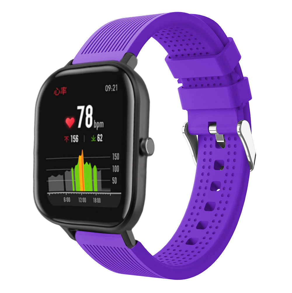 20mm Stripe Silicone Wrist Strap Replacement for Amazfit GTS/Amazfit Bip Lite