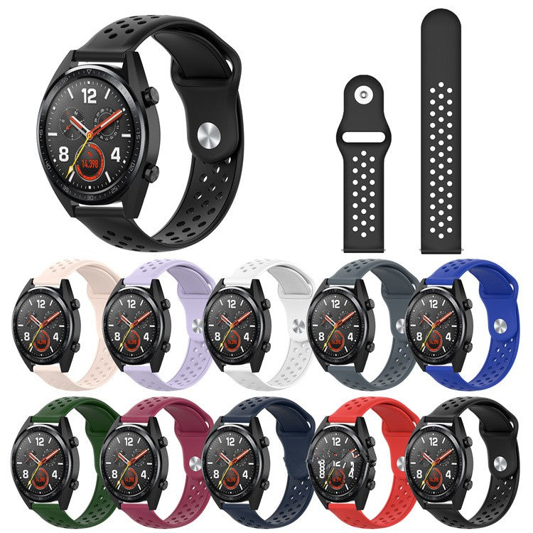 20mm Soft Ventilation Silicone Watch Band Replacement for Garmin Move Luxe/Move Style/Move 3/Move Venu
