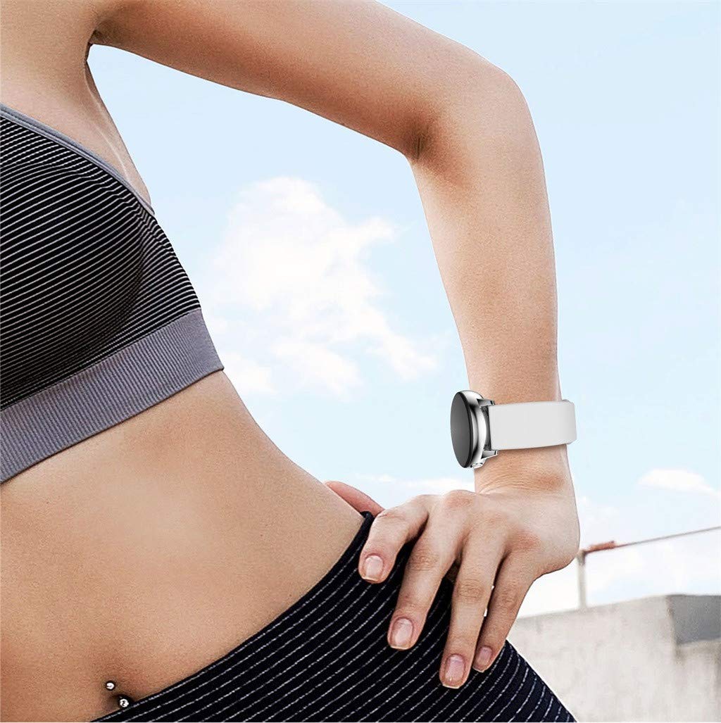 20mm Silicone Wrist Strap Replacement for Samsung Galaxy Watch4 Classic 46mm 42mm/Watch4 44mm 40mm/Garmin Move Luxe/Move Style/Move 3/Move Venu