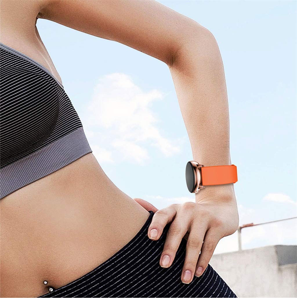 20mm Silicone Wrist Strap Replacement for Samsung Galaxy Watch4 Classic 46mm 42mm/Watch4 44mm 40mm/Garmin Move Luxe/Move Style/Move 3/Move Venu