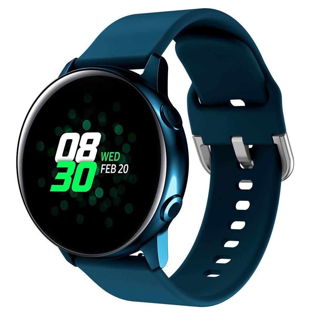 20mm Silicone Wrist Strap Replacement for Samsung Galaxy Watch4 Classic 46mm 42mm/Watch4 44mm 40mm/Garmin Move Luxe/Move Style/Move 3/Move Venu