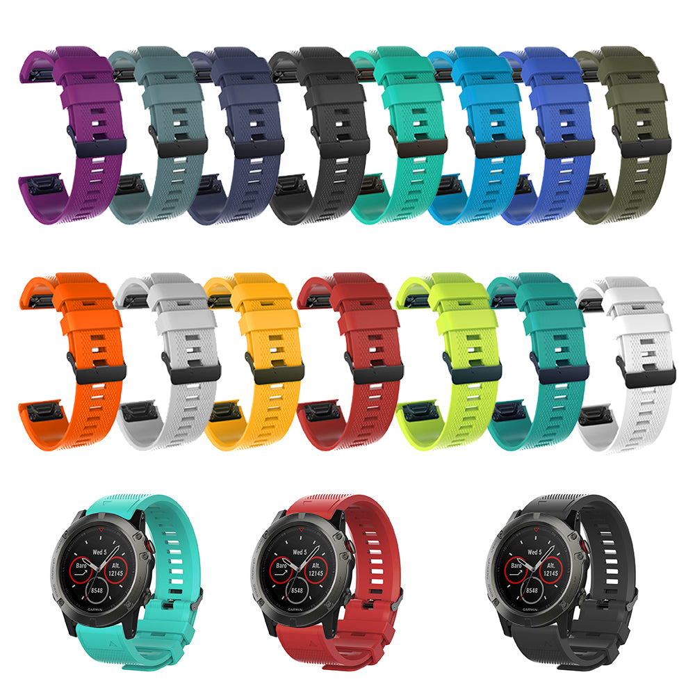 26mm Silicone Watch Band for Garmin Fenix 6X/6X Pro/Fenix 5X/Fenix 5X Plus, Soft Watch Wrist Strap Replacement