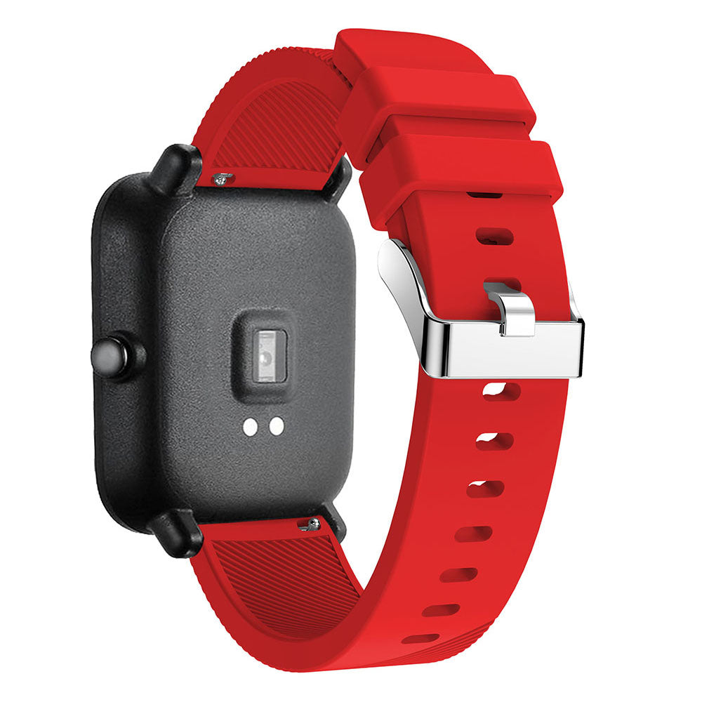 20mm Twill Texture Silicone Watch Sports Bracelet Strap Replacement for Huami Amazfit Youth Edition Lite