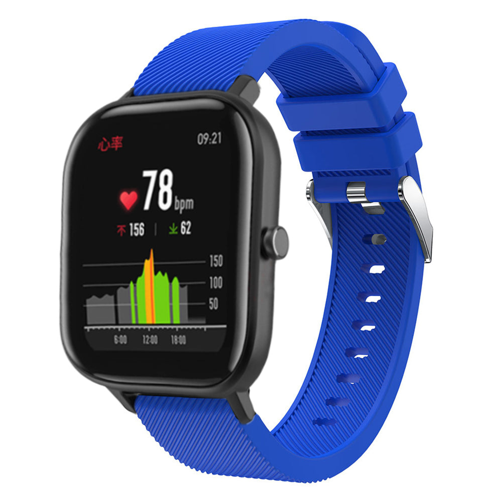 20mm Twill Texture Silicone Watch Sports Bracelet Strap Replacement for Huami Amazfit Youth Edition Lite