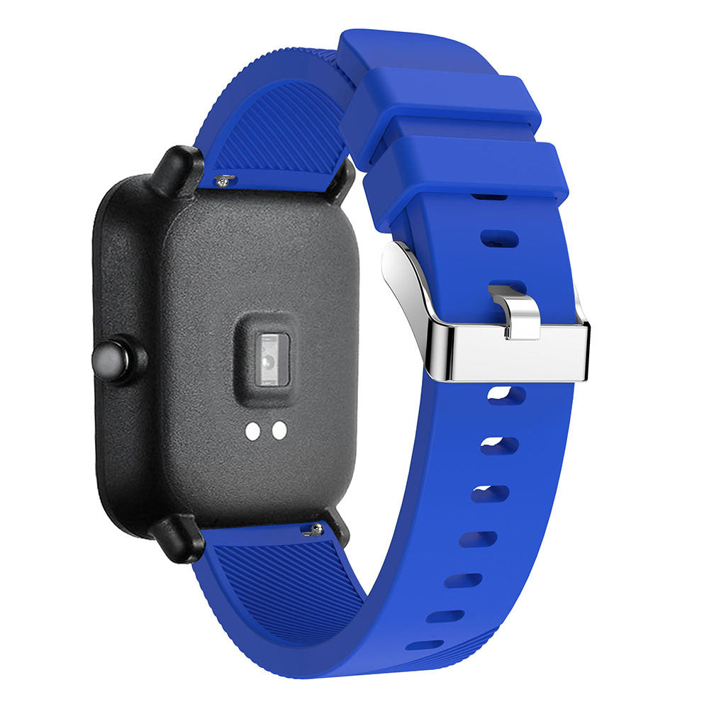20mm Twill Texture Silicone Watch Sports Bracelet Strap Replacement for Huami Amazfit Youth Edition Lite