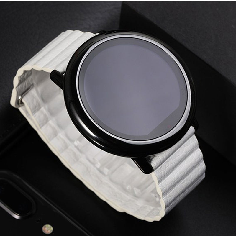 22mm Magnetic Buckle Leather Watch Bands for Samsung Galaxy Gear S3 Classic/Frontier / Huawei Watch GT / Motorola Moto 360 2nd Gen / Ticwatch