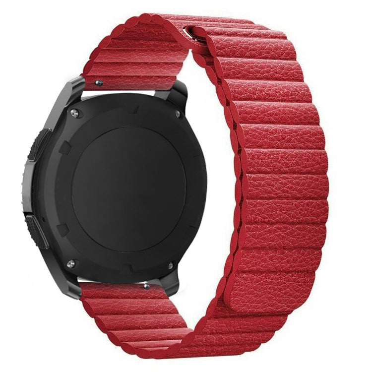 22mm Magnetic Buckle Leather Watch Bands for Samsung Galaxy Gear S3 Classic/Frontier / Huawei Watch GT / Motorola Moto 360 2nd Gen / Ticwatch