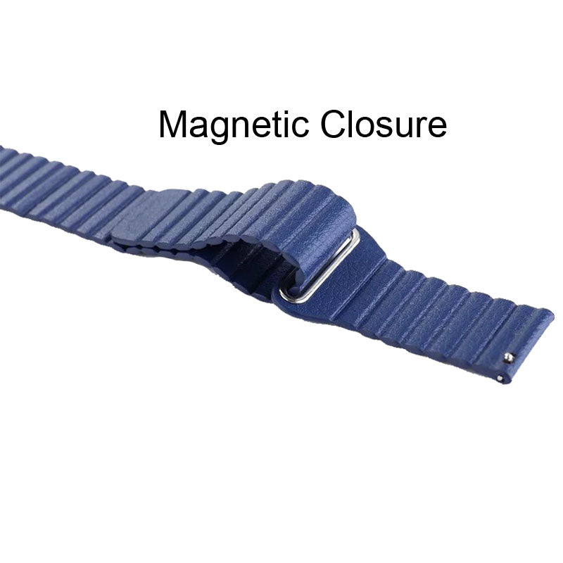 22mm Magnetic Buckle Leather Watch Bands for Samsung Galaxy Gear S3 Classic/Frontier / Huawei Watch GT / Motorola Moto 360 2nd Gen / Ticwatch