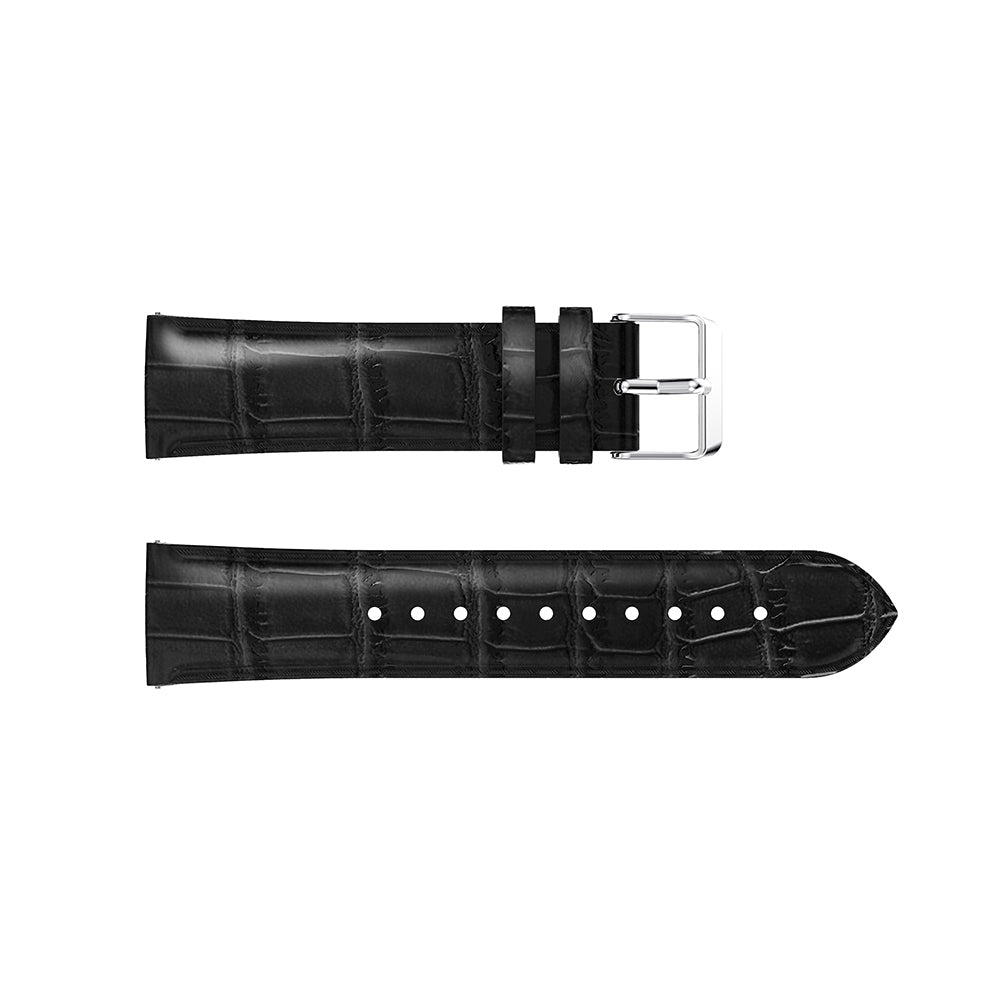 20mm Crocodile Texture Genuine Leather Watch Strap Replacement for Samsung Galaxy Watch Active