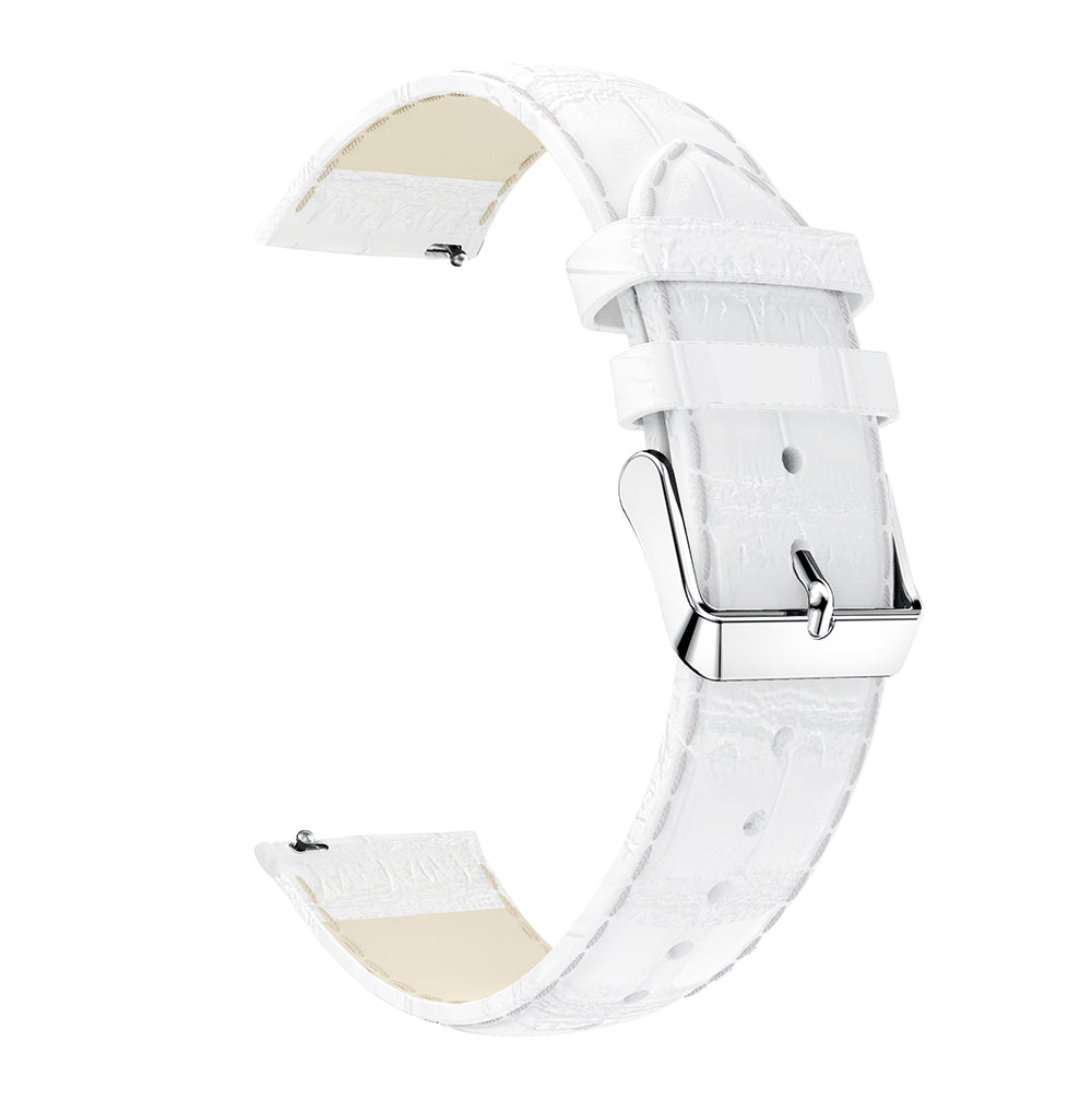 20mm Crocodile Texture Genuine Leather Watch Strap Replacement for Samsung Galaxy Watch Active