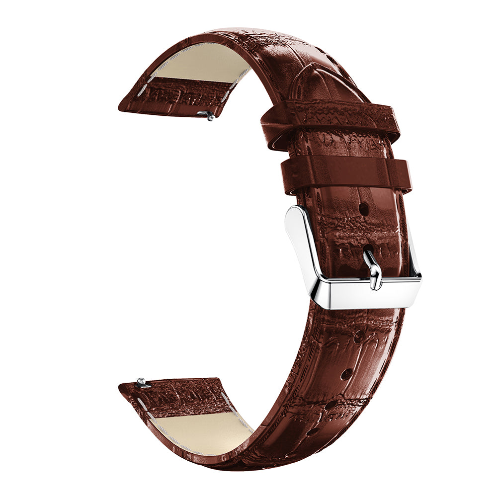 20mm Crocodile Texture Genuine Leather Watch Strap Replacement for Samsung Galaxy Watch Active