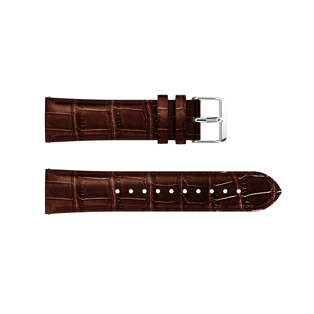 20mm Crocodile Texture Genuine Leather Watch Strap Replacement for Samsung Galaxy Watch Active