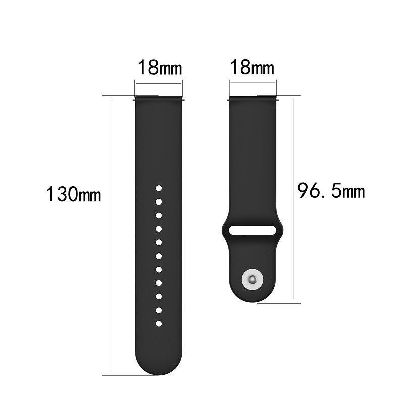 18mm Solid Color Silicone Smart Watch Replacement Strap for Xiaomi Mi Watch