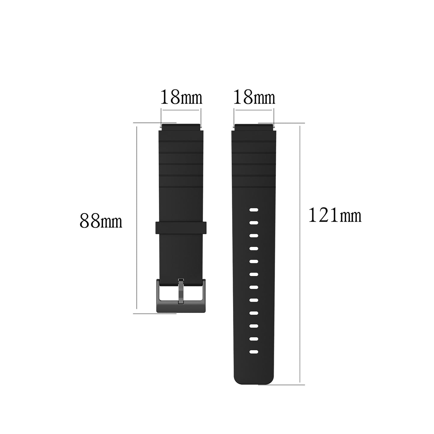 18mm Silicone Wrist Strap Replacement for Xiaomi Mi Smart Watch