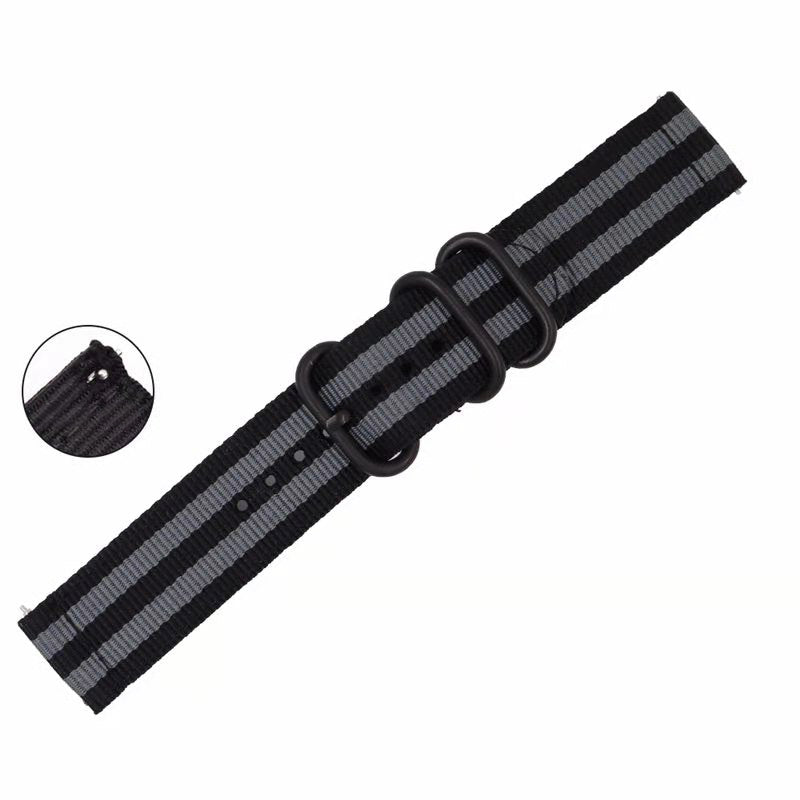 22mm Buckle Closure Nylon Watch Strap for Samsung Galaxy Watch 46mm/Huawei Watch GT 46mm