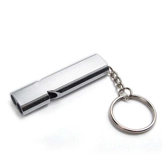 2Pcs/Set AOTU Outdoor Camping Hiking Tool Aluminum Alloy Emergency Survival Whistle Key Chain