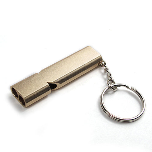 2Pcs/Set AOTU Outdoor Camping Hiking Tool Aluminum Alloy Emergency Survival Whistle Key Chain
