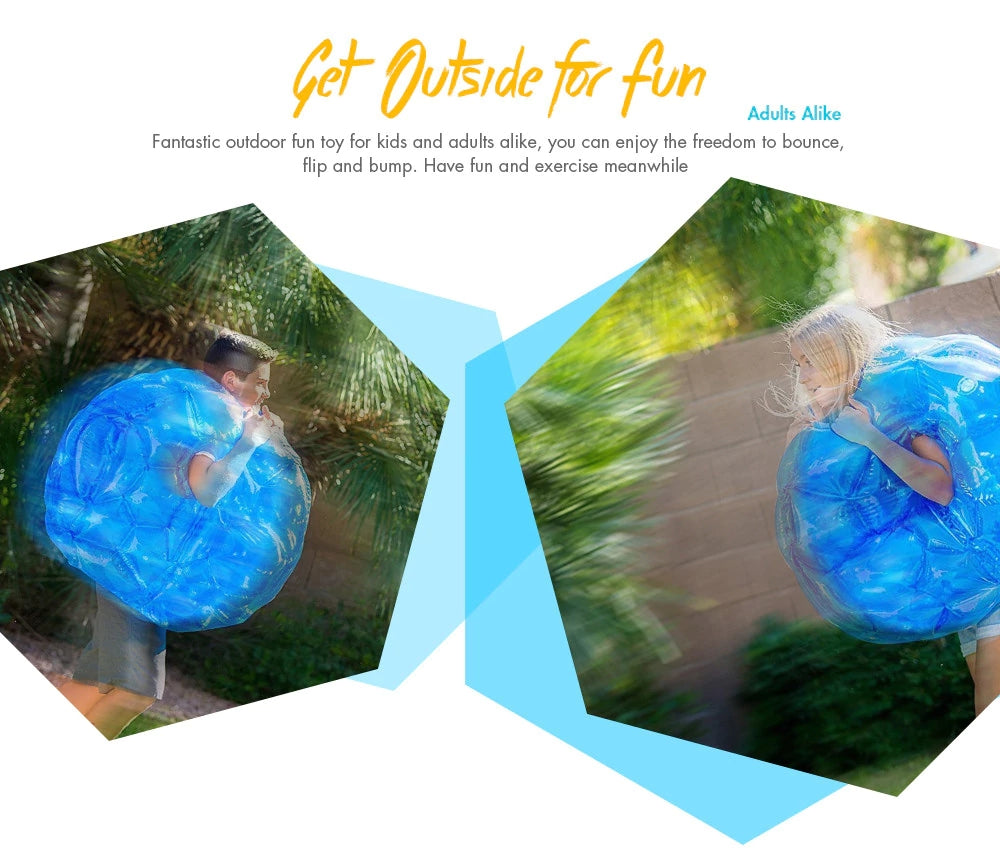 1PC Body Bumper Body Ball Zorb 60CM Inflatable PVC Soccer Ball Bubble Funny Outdoor Soccer Game for Kids