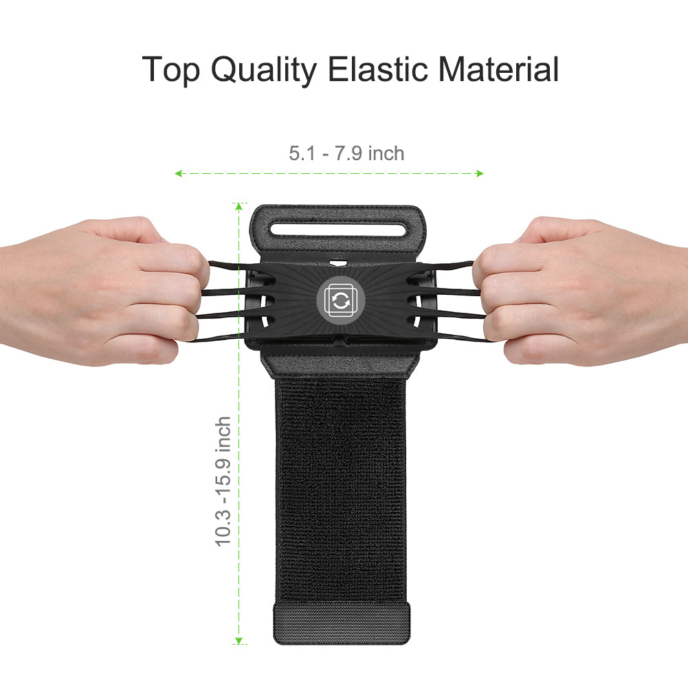 180-degree Rotatable Sport Cycling Running Cellphone Holder Wrist Strap Armband for 4-6 inches Phone