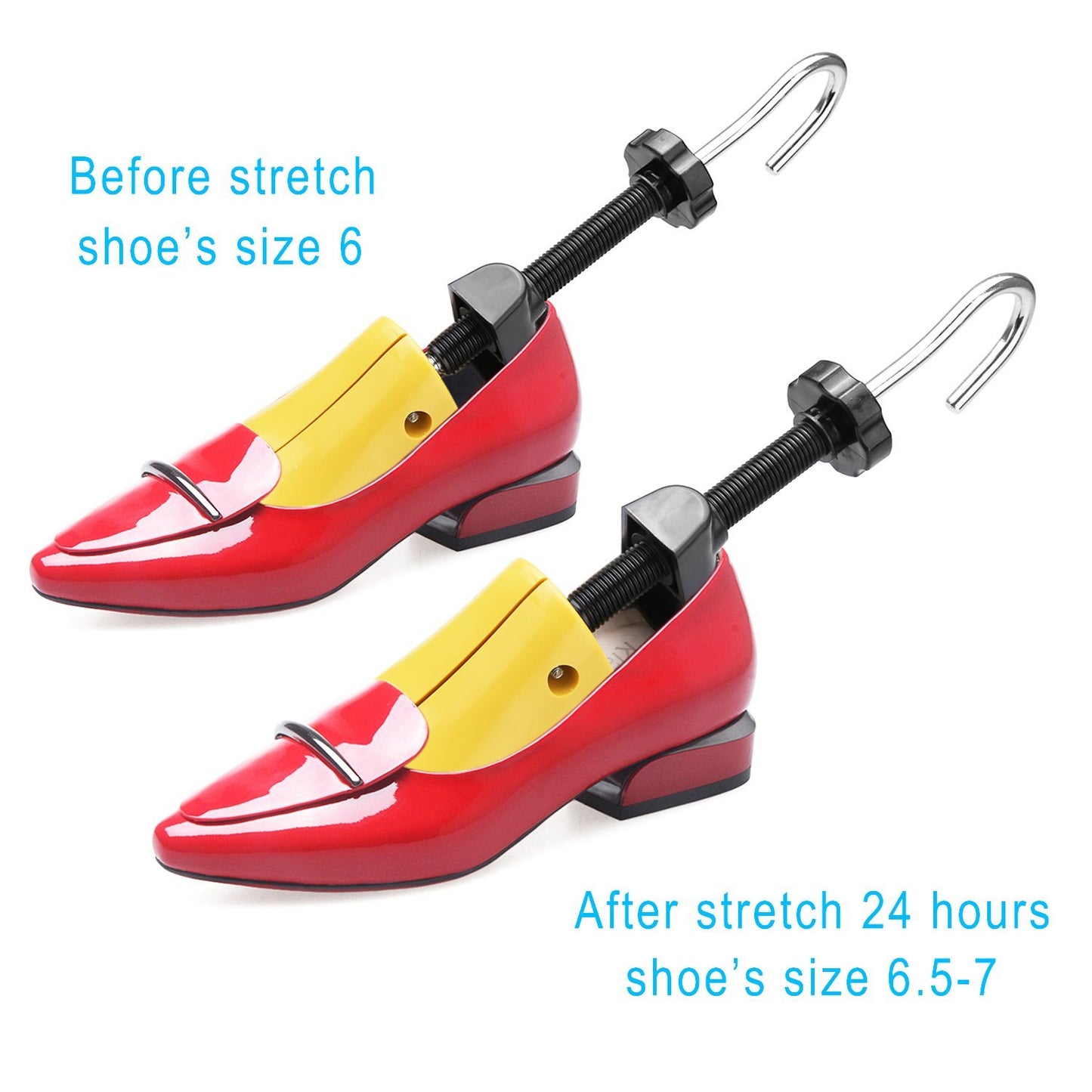 1 Piece Shoe Stretcher Adjustable Length and Width Tough Plastic Shoe Stretcher